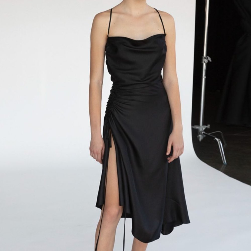 CULTNAKED Silk Black Dress